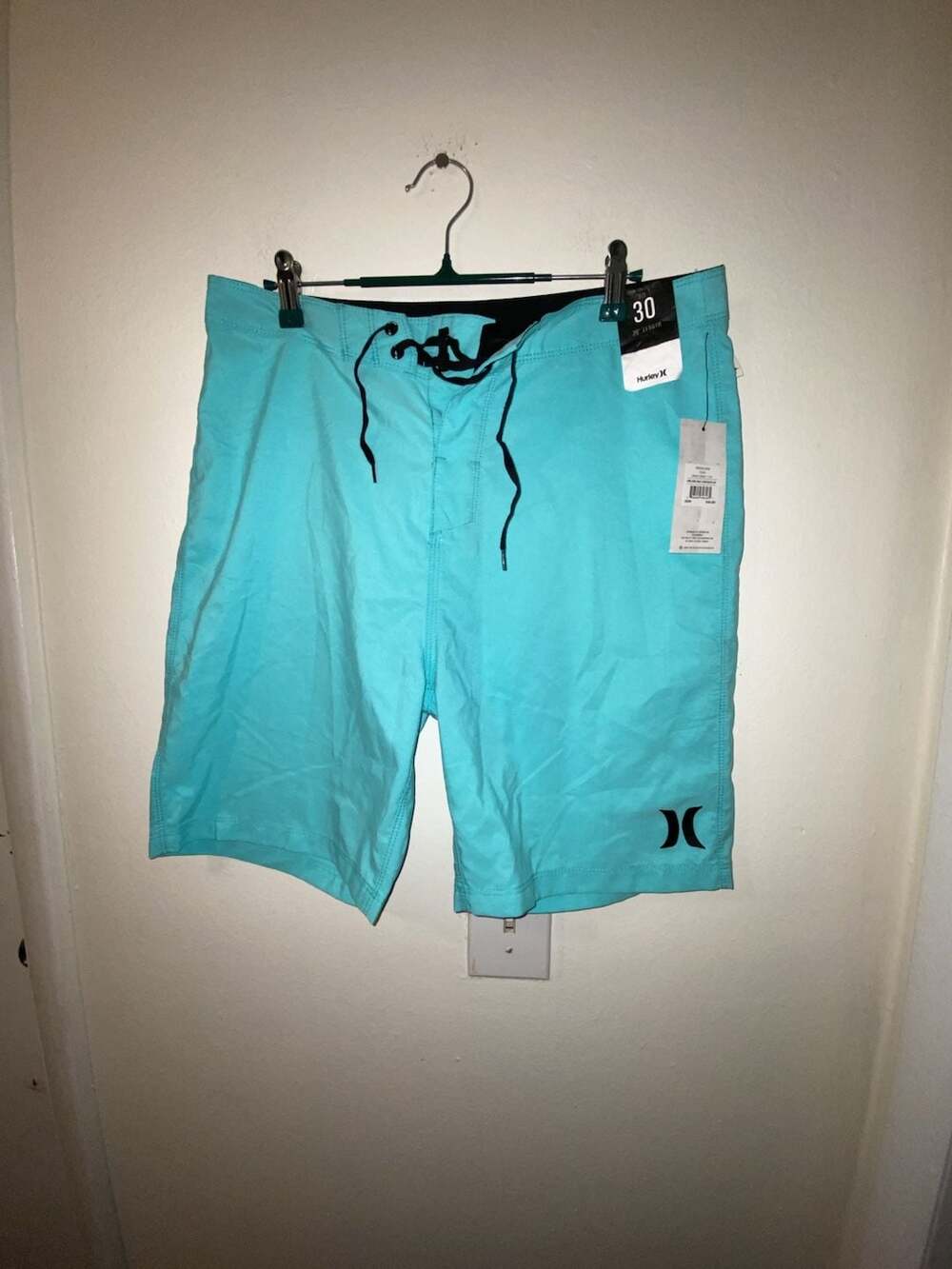 Hurley One and Only Board Shorts Size 30 Aqua Blue Crossdye 20 In